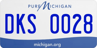 MI license plate DKS0028