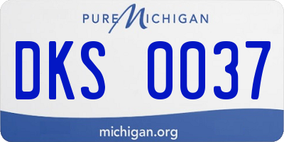 MI license plate DKS0037