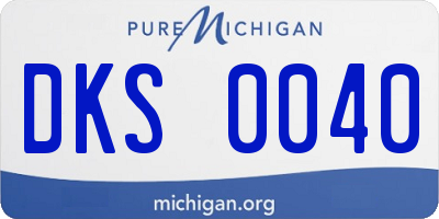 MI license plate DKS0040