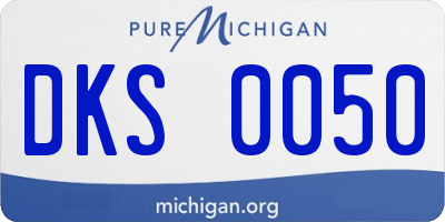 MI license plate DKS0050