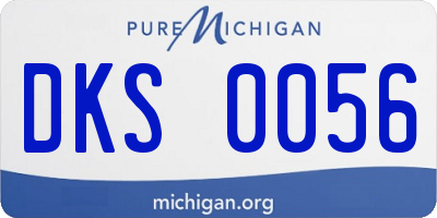 MI license plate DKS0056