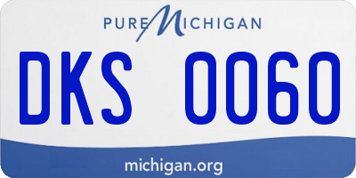 MI license plate DKS0060
