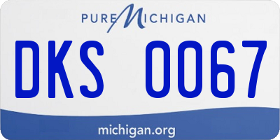 MI license plate DKS0067