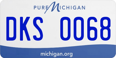 MI license plate DKS0068