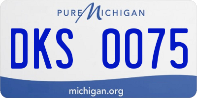MI license plate DKS0075
