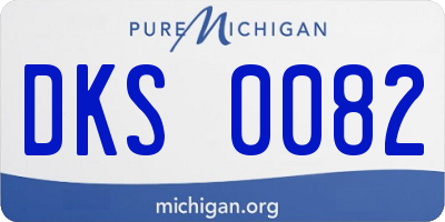 MI license plate DKS0082