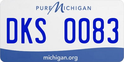 MI license plate DKS0083