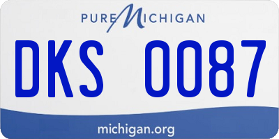 MI license plate DKS0087