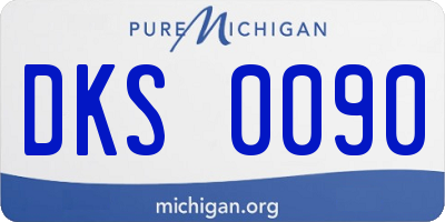 MI license plate DKS0090