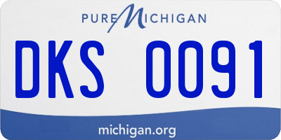 MI license plate DKS0091