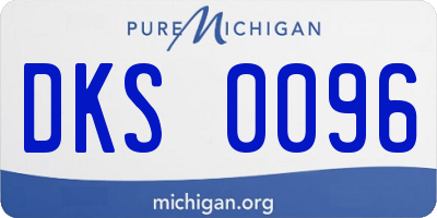 MI license plate DKS0096