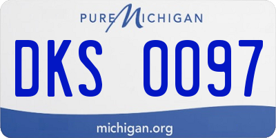 MI license plate DKS0097