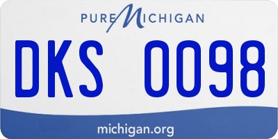 MI license plate DKS0098