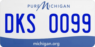 MI license plate DKS0099