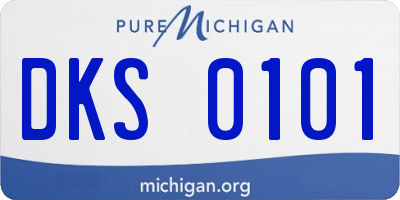 MI license plate DKS0101