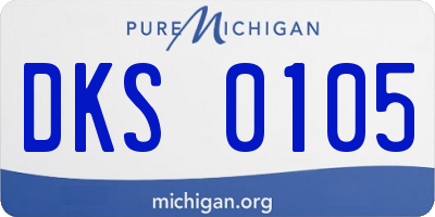 MI license plate DKS0105