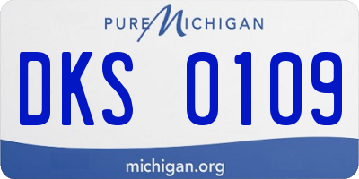 MI license plate DKS0109