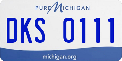 MI license plate DKS0111