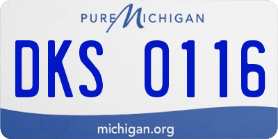 MI license plate DKS0116