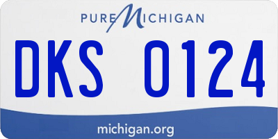 MI license plate DKS0124