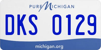 MI license plate DKS0129