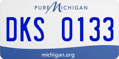 MI license plate DKS0133