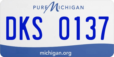 MI license plate DKS0137
