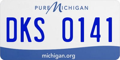 MI license plate DKS0141