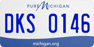 MI license plate DKS0146