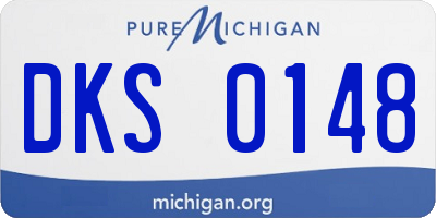 MI license plate DKS0148