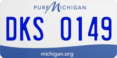 MI license plate DKS0149
