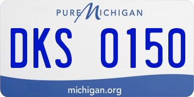 MI license plate DKS0150