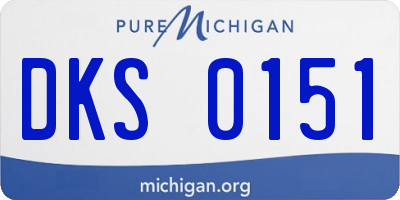 MI license plate DKS0151