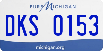 MI license plate DKS0153