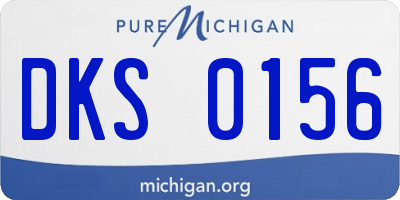 MI license plate DKS0156