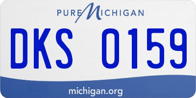 MI license plate DKS0159
