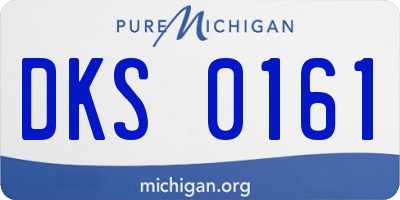 MI license plate DKS0161
