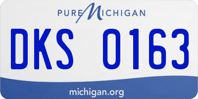 MI license plate DKS0163