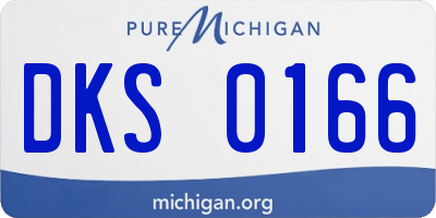 MI license plate DKS0166