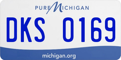 MI license plate DKS0169