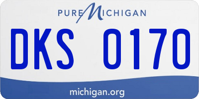 MI license plate DKS0170