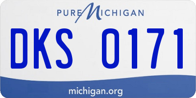 MI license plate DKS0171