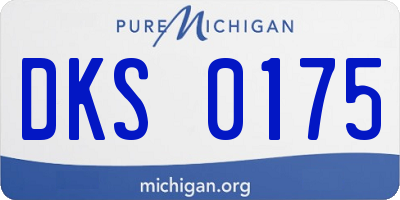 MI license plate DKS0175