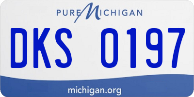 MI license plate DKS0197
