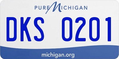 MI license plate DKS0201