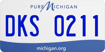 MI license plate DKS0211