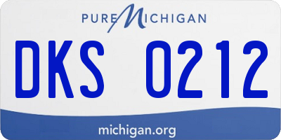 MI license plate DKS0212
