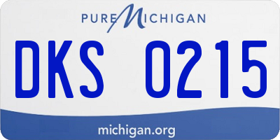 MI license plate DKS0215
