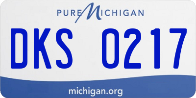 MI license plate DKS0217