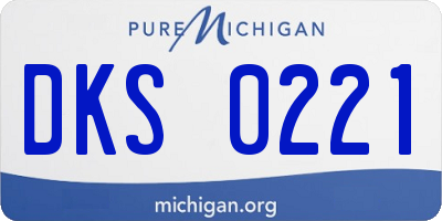 MI license plate DKS0221